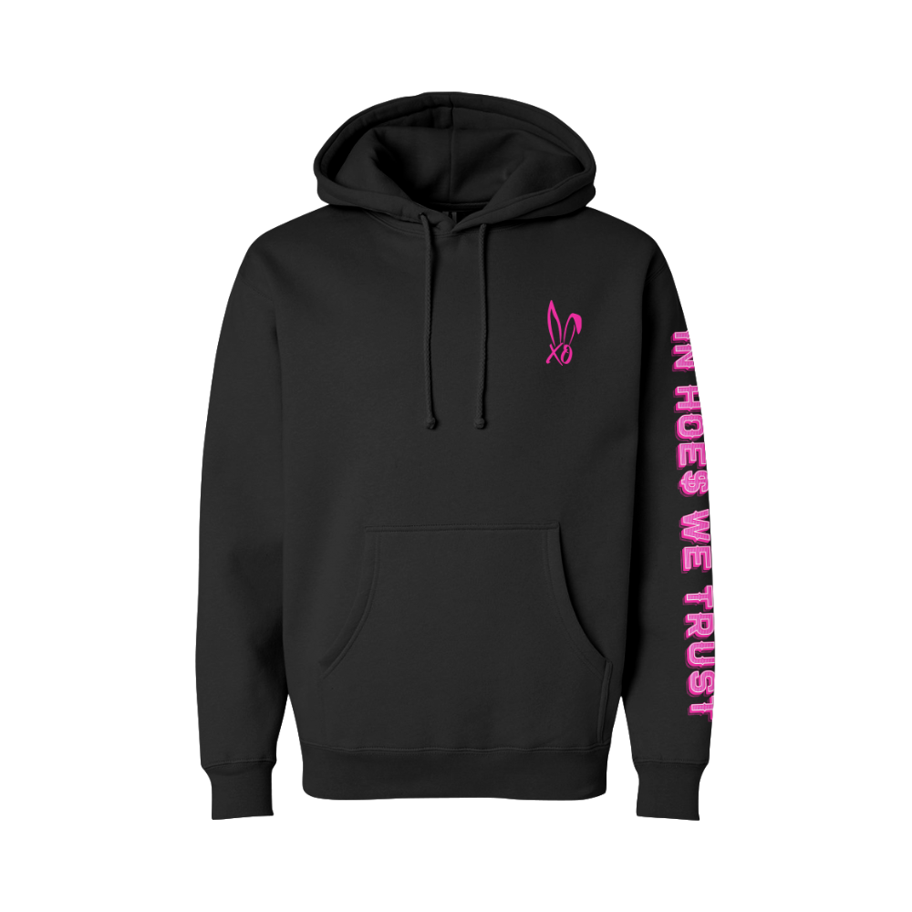 In Hoes We Trust Black Hoodie