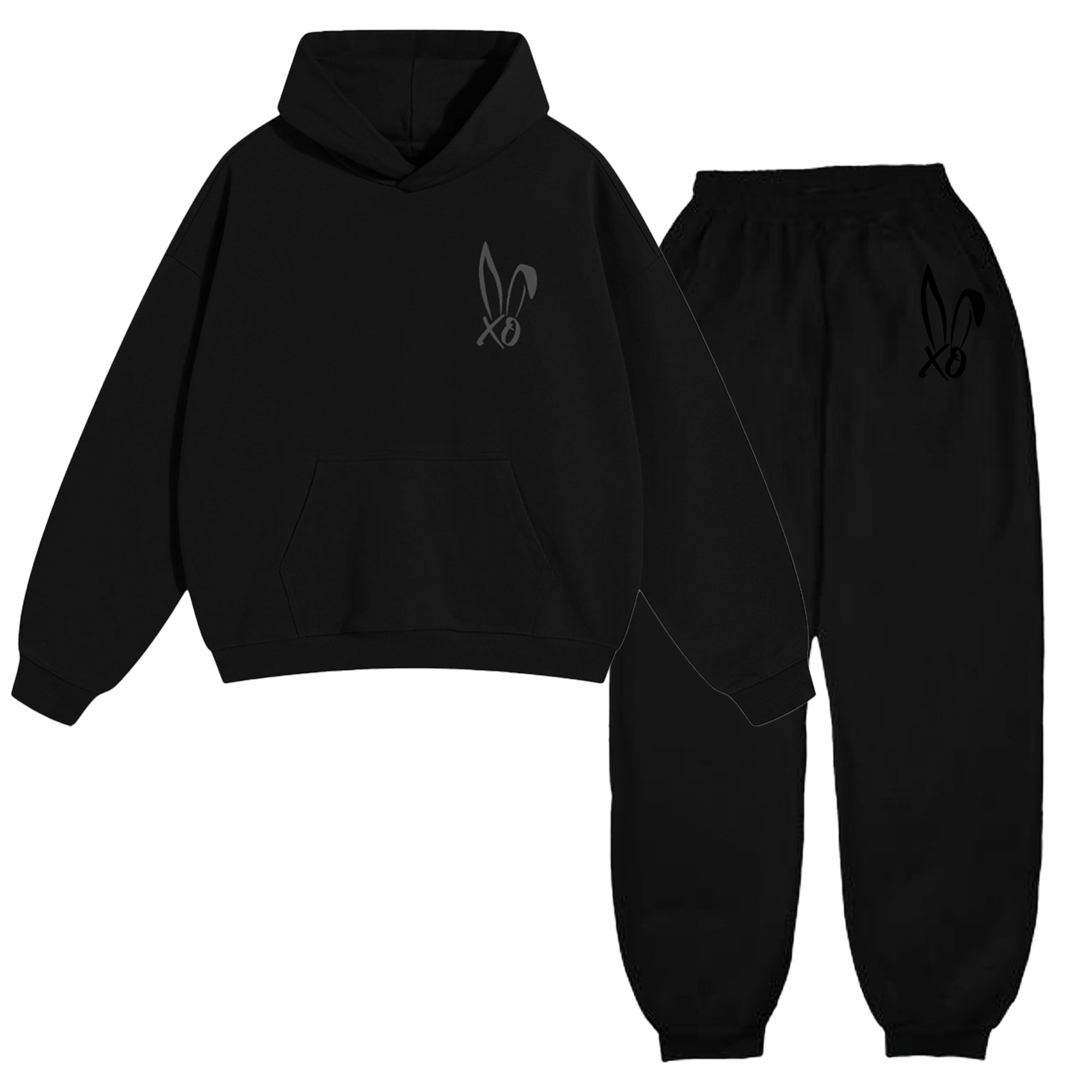 Xo Logo Black Sweatsuit Set – Bunnie Xo
