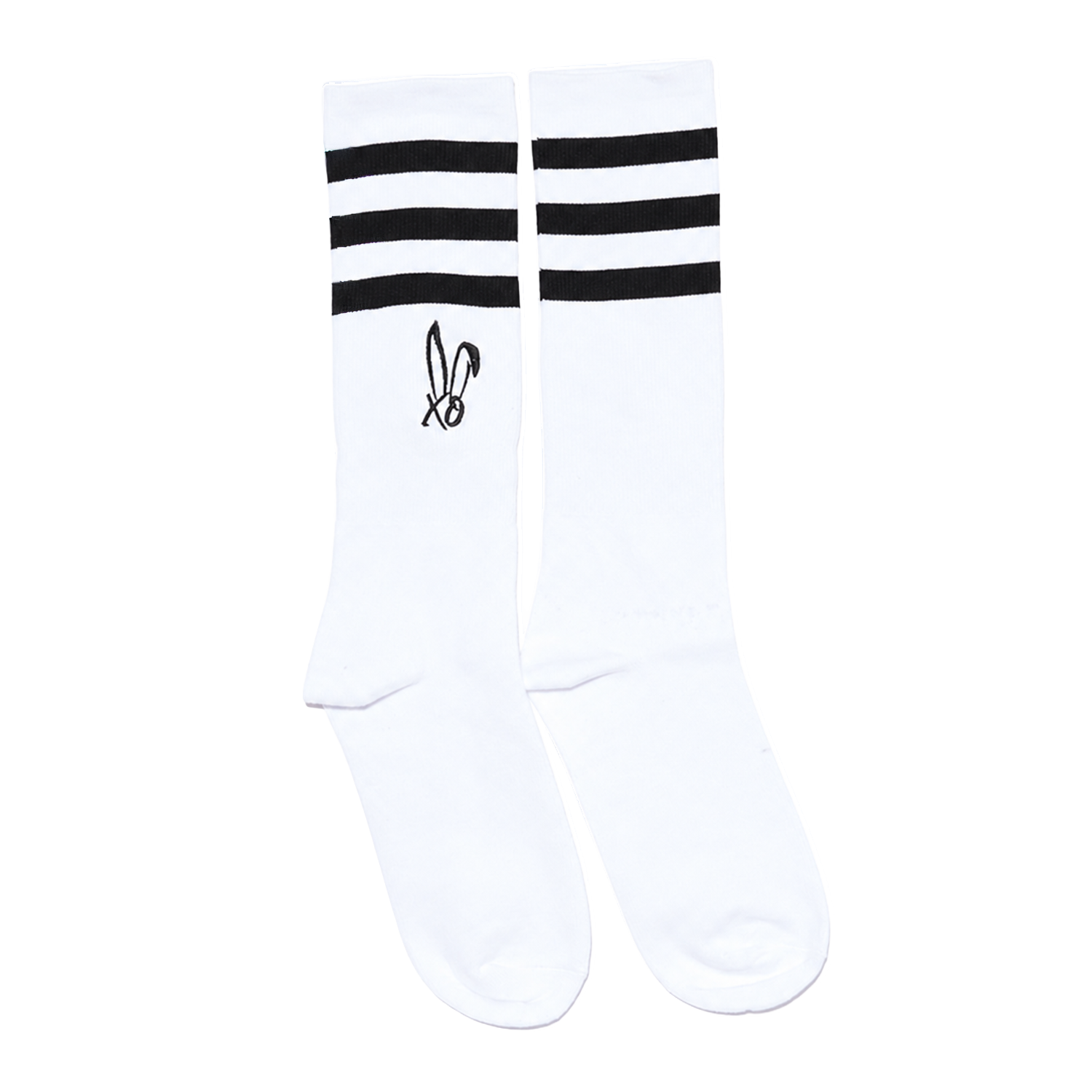 Official Bunnie Xo Store - Black Striped Xo Logo Tube Socks