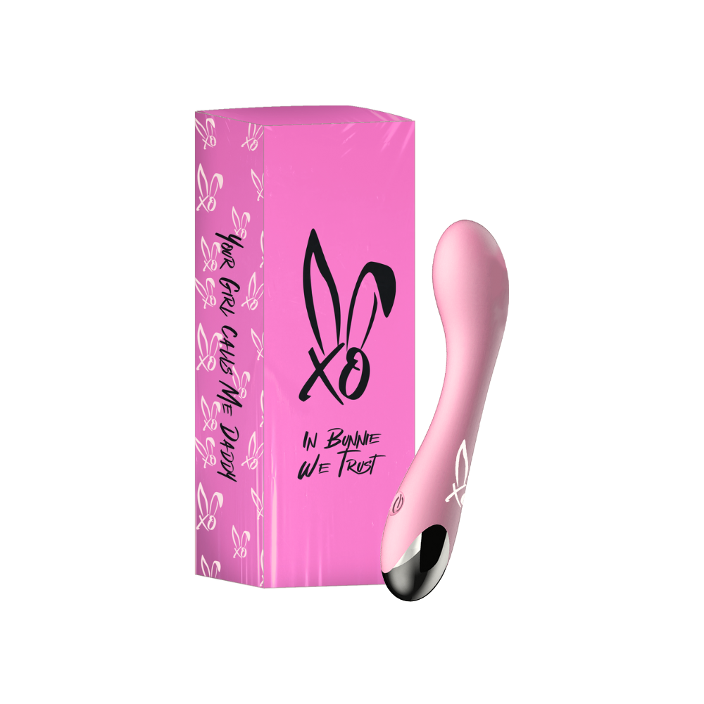 A pink rechargeable personal vibrator from Bunnie XO