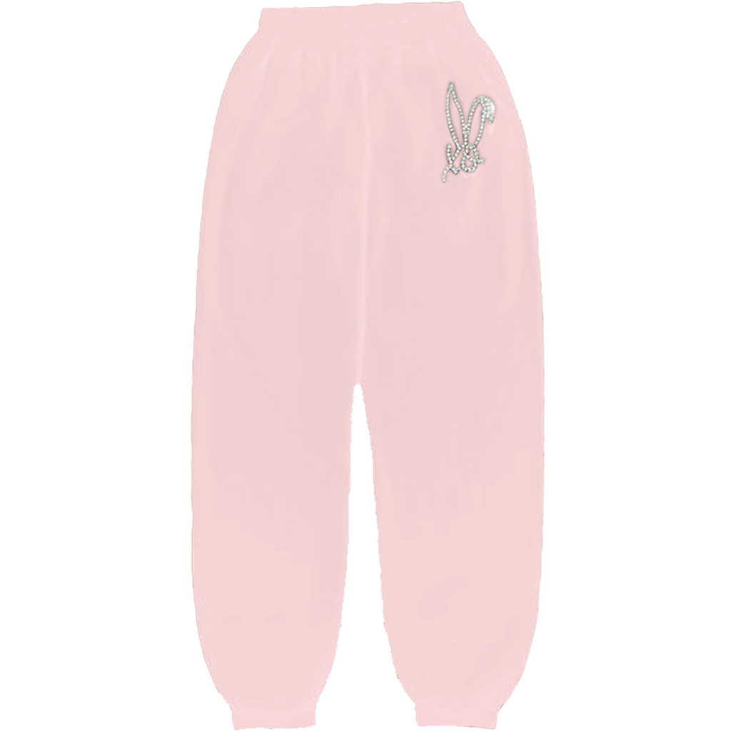 Official Bunnie Xo Store - Bedazzled XO Logo Light Pink Sweatpant